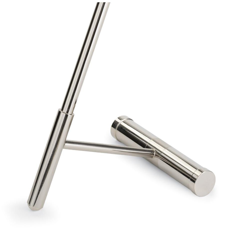 Spyder Marble Accent Table, Nickel Brass - Table Side View | Bone & Brass