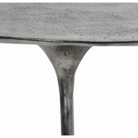 Rizzo Accent Table - Antique Silver - Table Side View | Bone & Brass