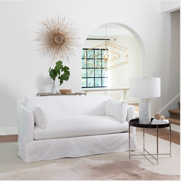 Derby Blue Leather Tray Table