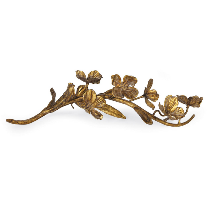 Dogwood Brass Sprig Decorative Decor