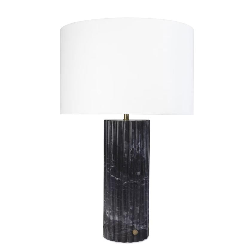 Tambour Marble Table Lamp | Bone & Brass