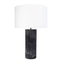 Tambour Marble Table Lamp | Bone & Brass