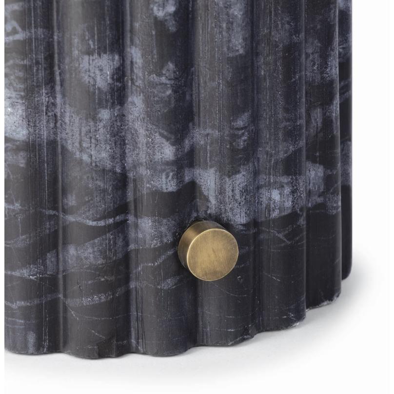 Tambour Marble Table Lamp - Lamp Detail | Bone & Brass