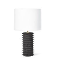 Noir Black Travertine Lamp | Bone & Brass