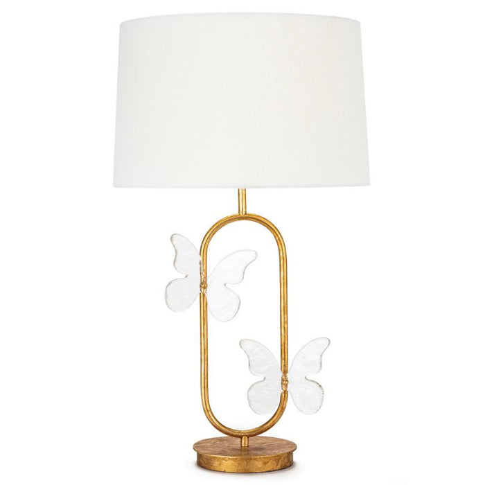 Monarch Gold Leaf Table Lamp | Bone & Brass