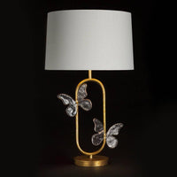 Monarch Gold Leaf Table Lamp - Lamp Base Detail | Bone & Brass