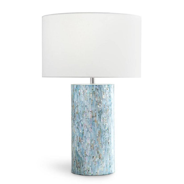 Layla Blue Mother Pearl Table Lamp | Bone & Brass