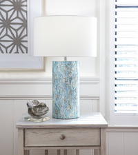 Layla Blue Mother Of Pearl Table Lamp