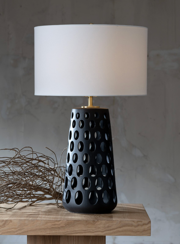Kelvin Black Ceramic Table Lamp