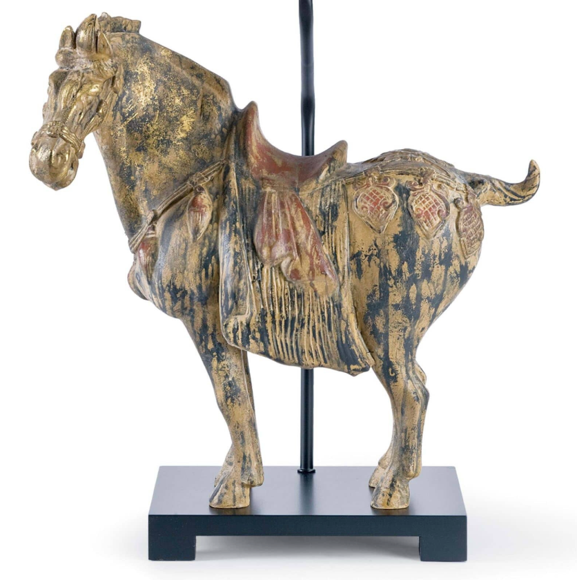 Dynasty Horse Table Lamp, Pair