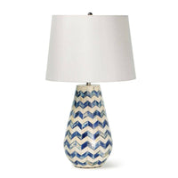 Cassia Blue Chevron Table Lamp | Bone & Brass
