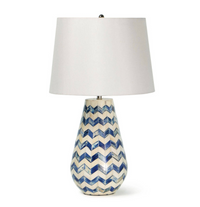 Cassia Blue Chevron Table Lamp