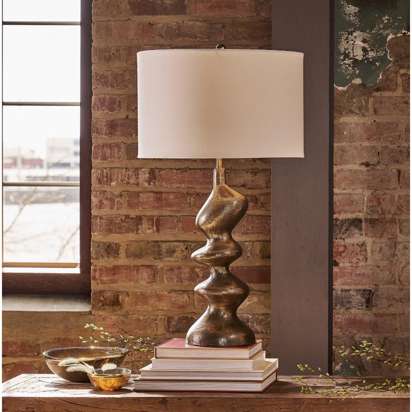 Blobby Brass Table Lamp - Lamp Base Detail | Bone & Brass