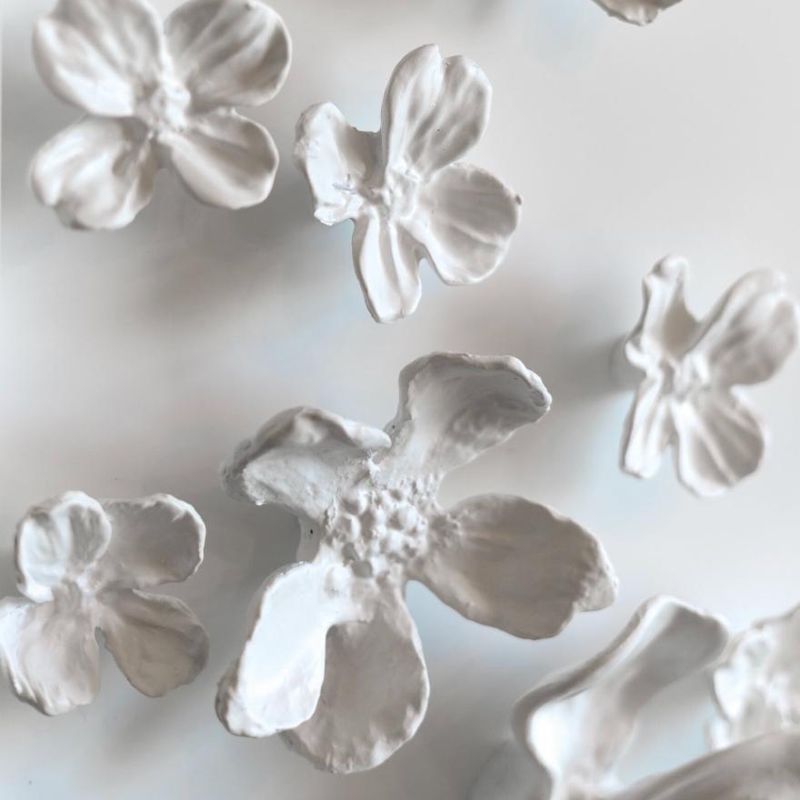 Dogwood Bouquet Artwork 2 - Artwork Color Detail | Bone & Brass