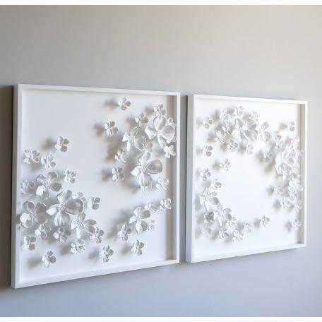 Dogwood Bouquet Artwork 1 - Artwork Frame Detail | Bone & Brass