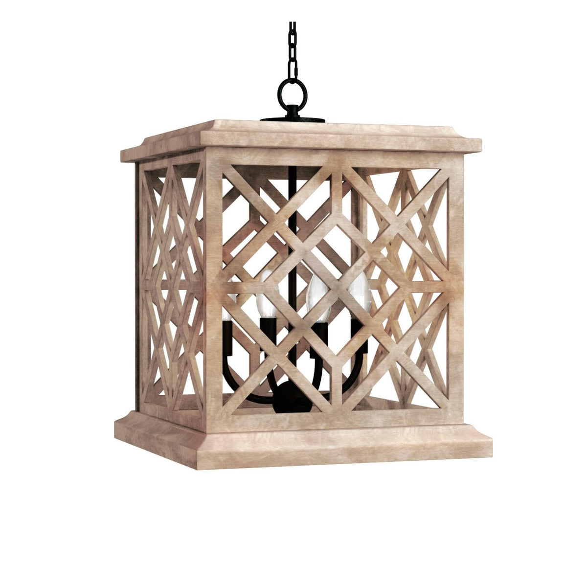 Chatham Natural Wood Pendant | Bone & Brass