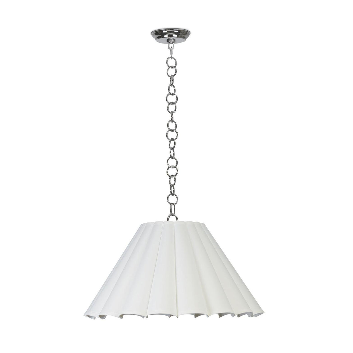 Allison Pendant Large - Polished Nickel - Pendant Close Up | Bone & Brass