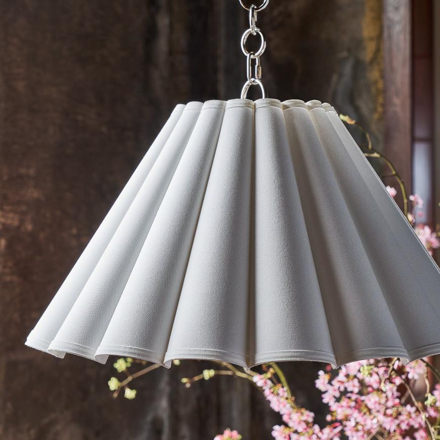 Allison Pendant Large - Polished Nickel - Pendant Installed | Bone & Brass