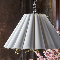 Allison Pendant Large - Polished Nickel - Pendant Installed | Bone & Brass