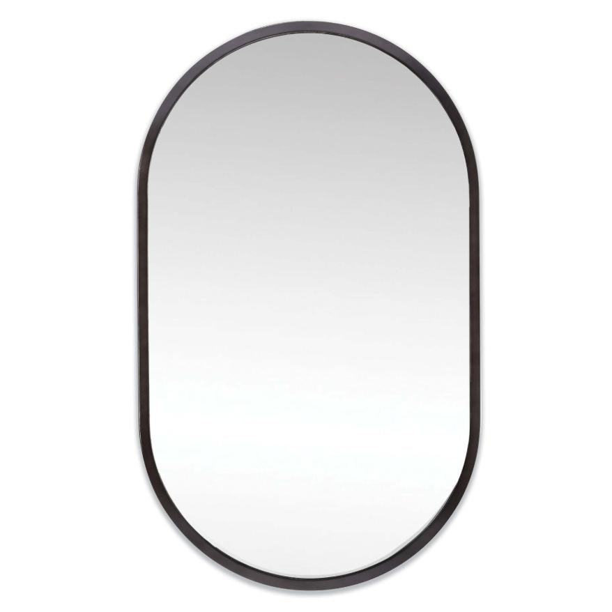 Canal Black Steel Mirror | Bone & Brass