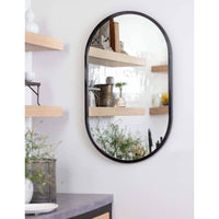 Canal Black Steel Mirror - Mirror Detail | Bone & Brass