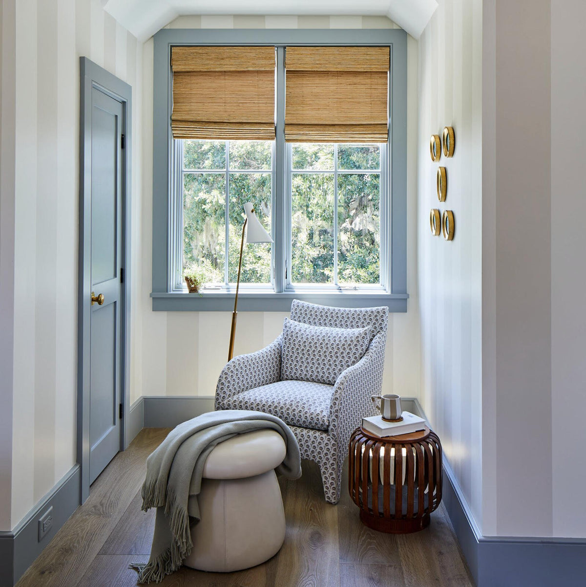 Spyder White & Brass Floor Lamp - Floor Lamp Detail | Bone & Brass