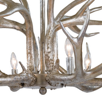Antler Silver Leaf Chandelier