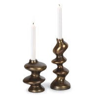 Blobby Brass Candle Holder Set | Bone & Brass