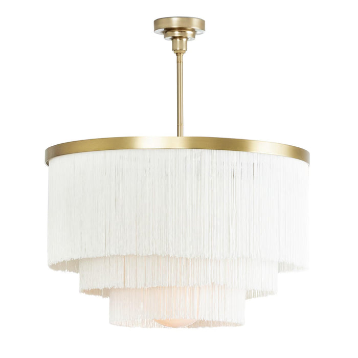 Cabaret Ivory Fringe Chandelier | Bone & Brass