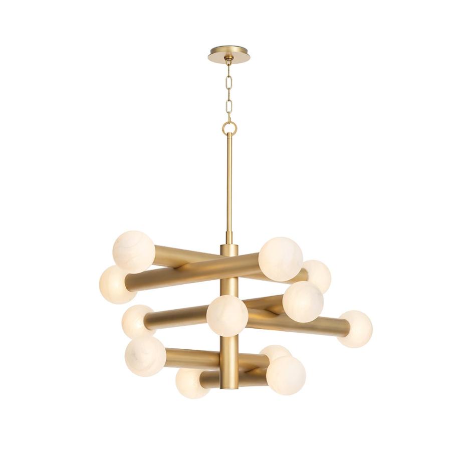 Dion Brass Chandelier Natural Brass | Bone & Brass