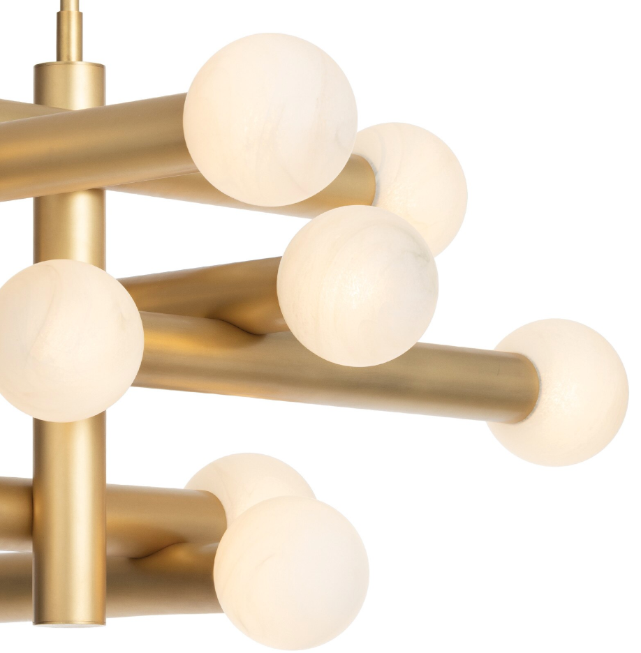 Dion Brass Chandelier Natural Brass