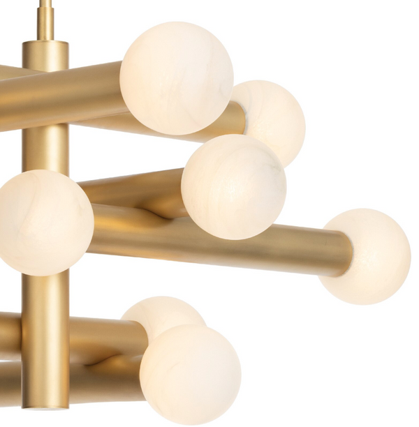 Dion Brass Chandelier Natural Brass