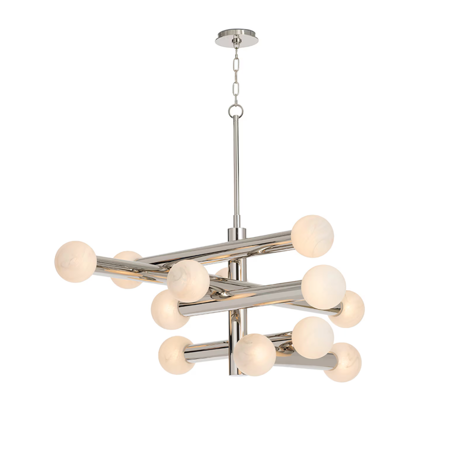 Dion Polished Nickel Chandelier