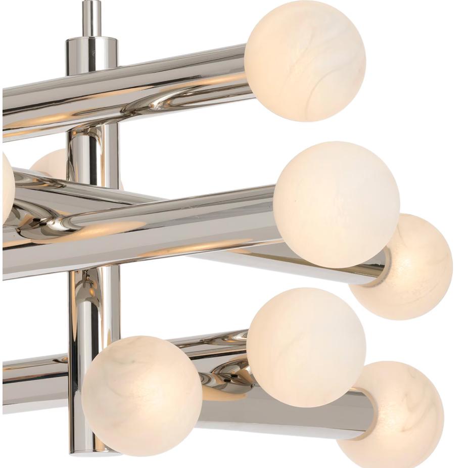 Dion Polished Nickel Chandelier - Chandelier Detail | Bone & Brass
