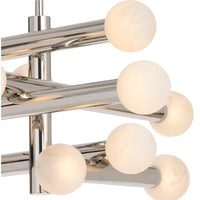 Dion Polished Nickel Chandelier - Chandelier Detail | Bone & Brass