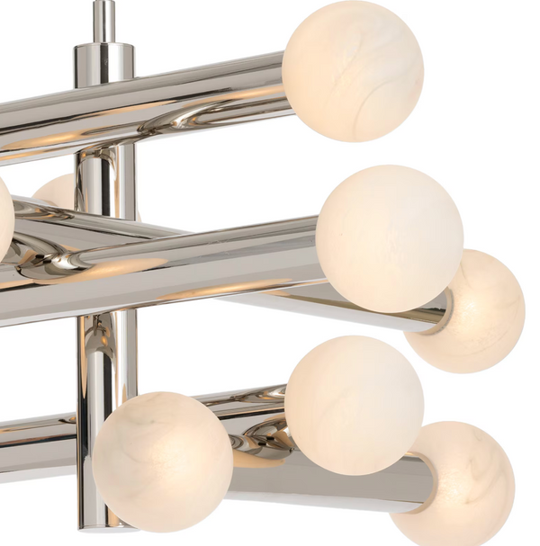 Dion Polished Nickel Chandelier