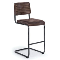 Dylan Distressed Brown Bar Stool Set 2 | Bone & Brass