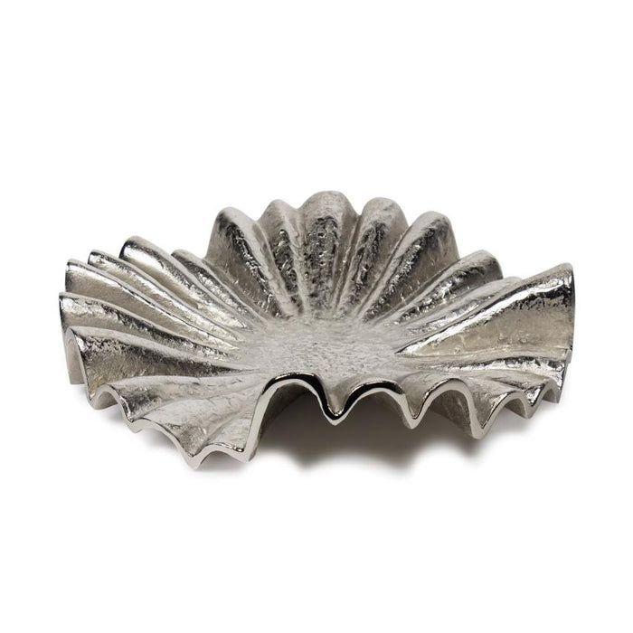 Soleil Ruffled Metal Plate | Bone & Brass
