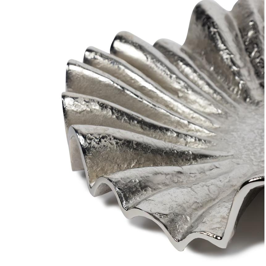 Soleil Ruffled Metal Plate - Bowl Top View | Bone & Brass