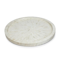 Jullian Round Ivory Bone Tray | Bone & Brass