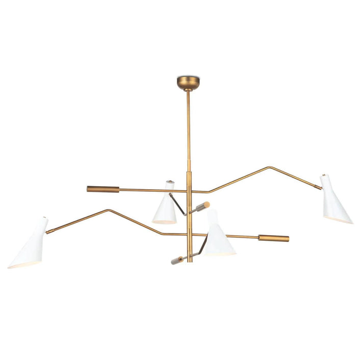 Spyder White & Brass Chandelier | Bone & Brass
