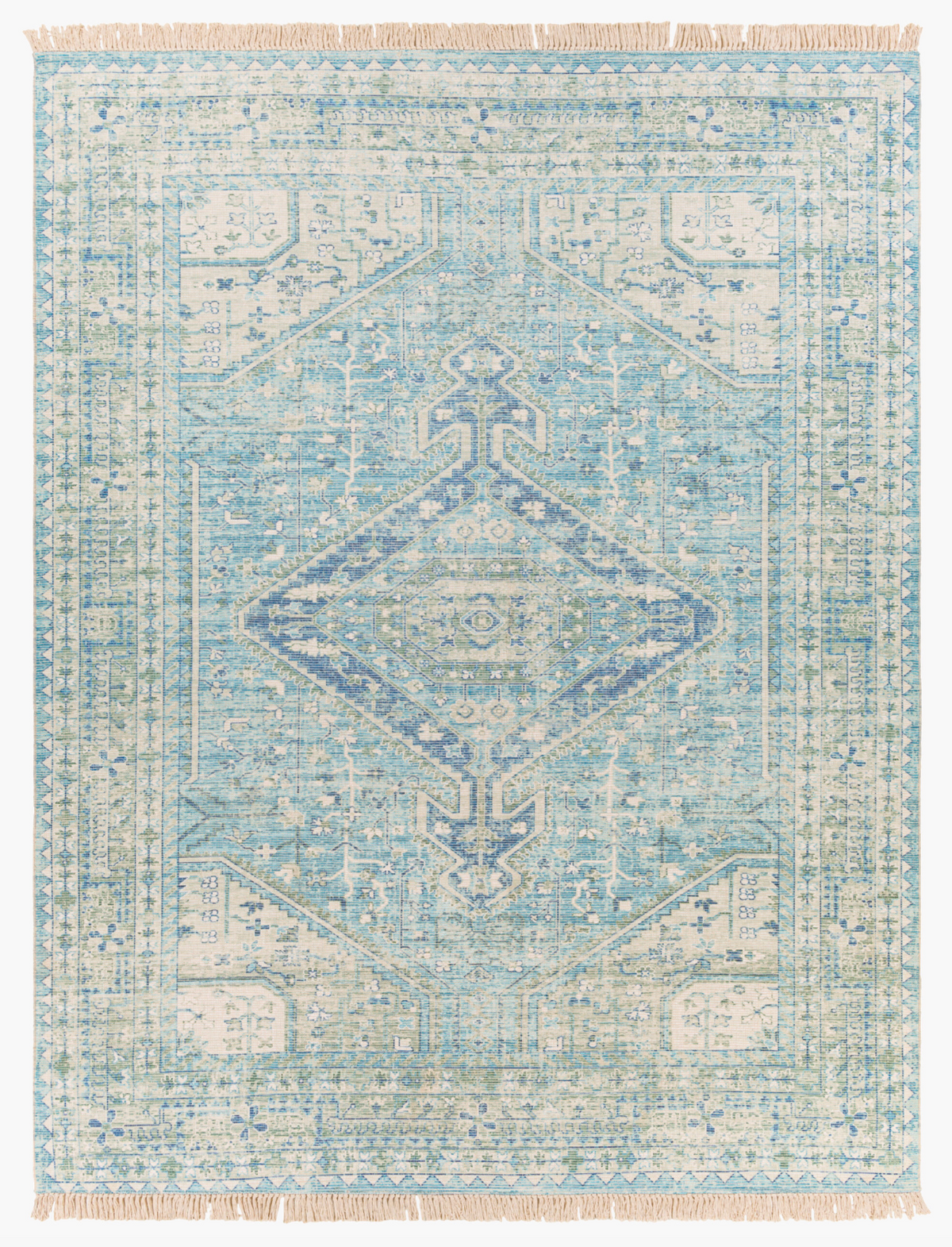 Zainab Sky Blue Hand Woven Rug
