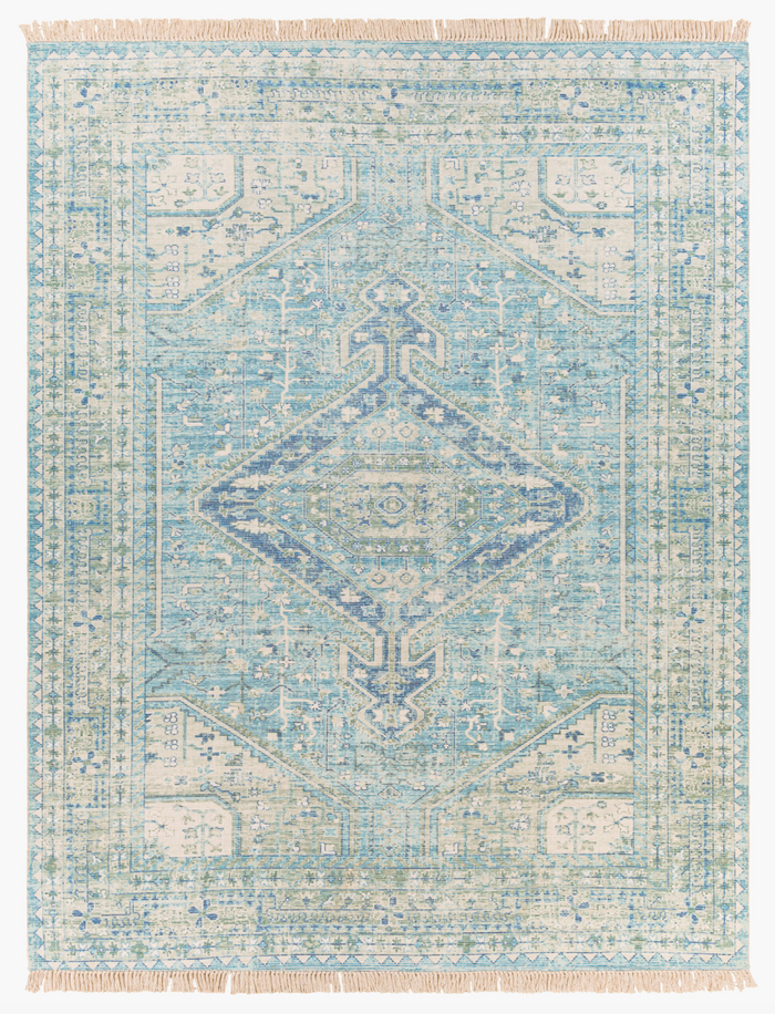 Zainab Sky Blue Hand Woven Rug