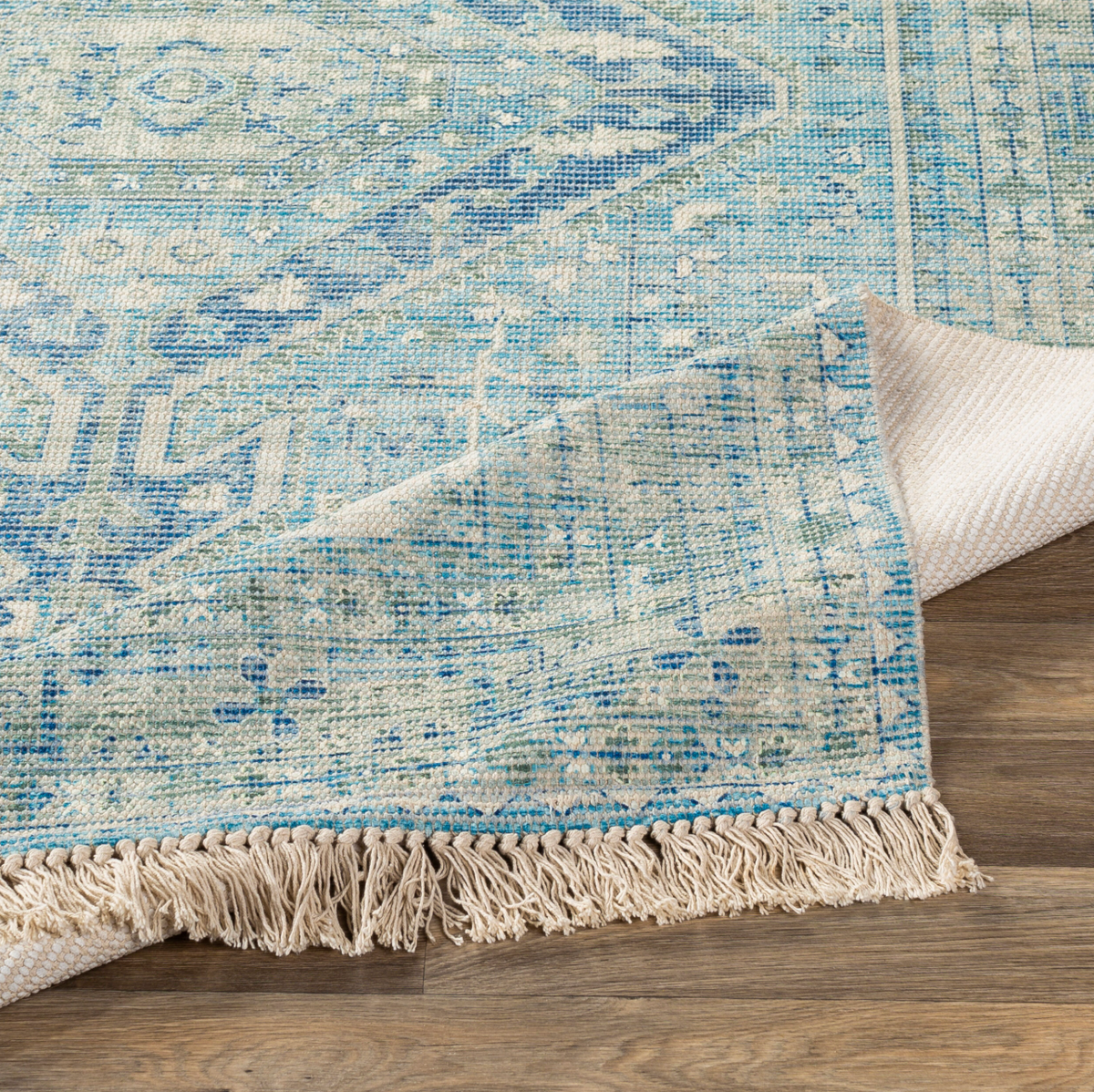Zainab Sky Blue Hand Woven Rug