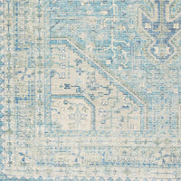 Zainab Sky Blue Hand Woven Rug - Rug Pattern Detail | Bone & Brass