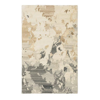 Anastasia Ivory & Grey Contemporary Rug | Bone & Brass