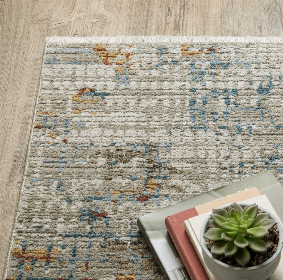 Bauer Beige Multi-Colored Casual Rug