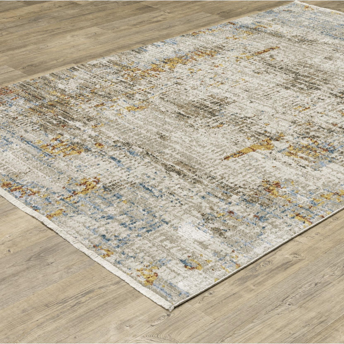 Bauer Beige Multi-Colored Casual Rug - Rug Texture Detail | Bone & Brass