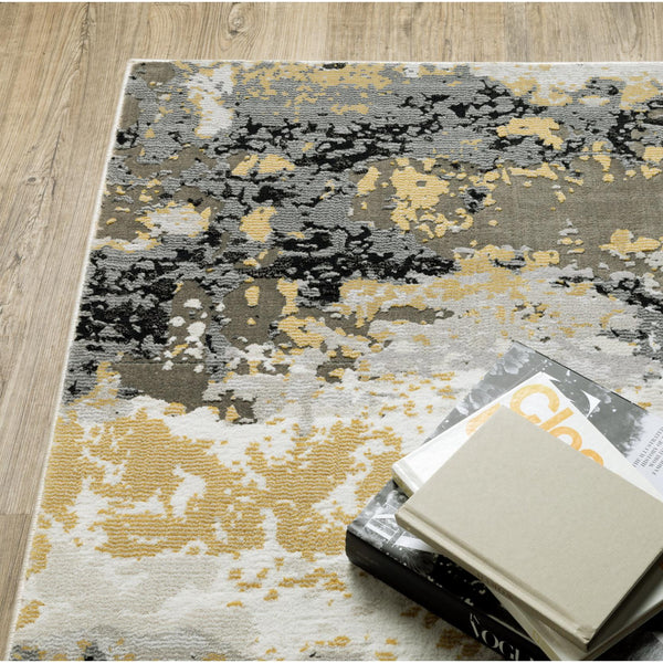Caravan Beige & Gold Contemporary Rug