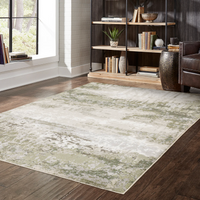 Caravan Beige & Green Contemporary Rug